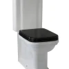 WC - Art Deco golvstående toalett med spolknapp & sits - Guld