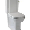 WC - Art Deco golvstående toalett med spolvred & sits - Guld