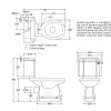 WC Burlington - Sverige-anpassad, P-lås, smal cistern, normal sitthöjd