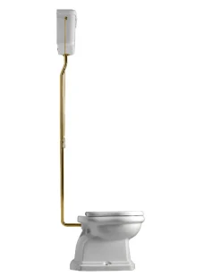 WC - Camden högspolande toalett brons, väggcistern & sits