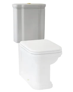 WC-cistern Art Deco - För golvstående med knapp, guld