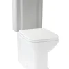 WC-cistern Art Deco - Med spolknapp, krom