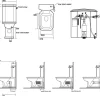 WC-cistern Art Deco - Med spolvred, Brons