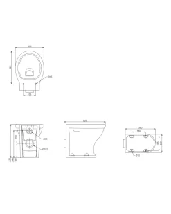 WC - Guild back-to-wall toalett med sits