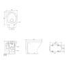 WC - Guild back-to-wall toalett utan sits