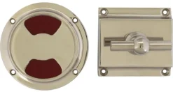 WC-regel rund för modern dörr - Toalettlås nickel