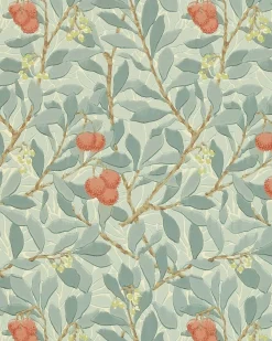 William Morris & Co. Tapet - Arbutus Blue/Pink