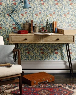 William Morris & Co. Tapet - Arbutus Olive/Pink