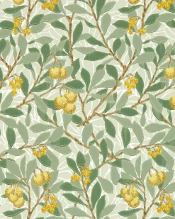 William Morris & Co. Tapet - Arbutus Sage/Lemon