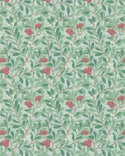 William Morris & Co. Tapet - Arbutus Thyme/Coral