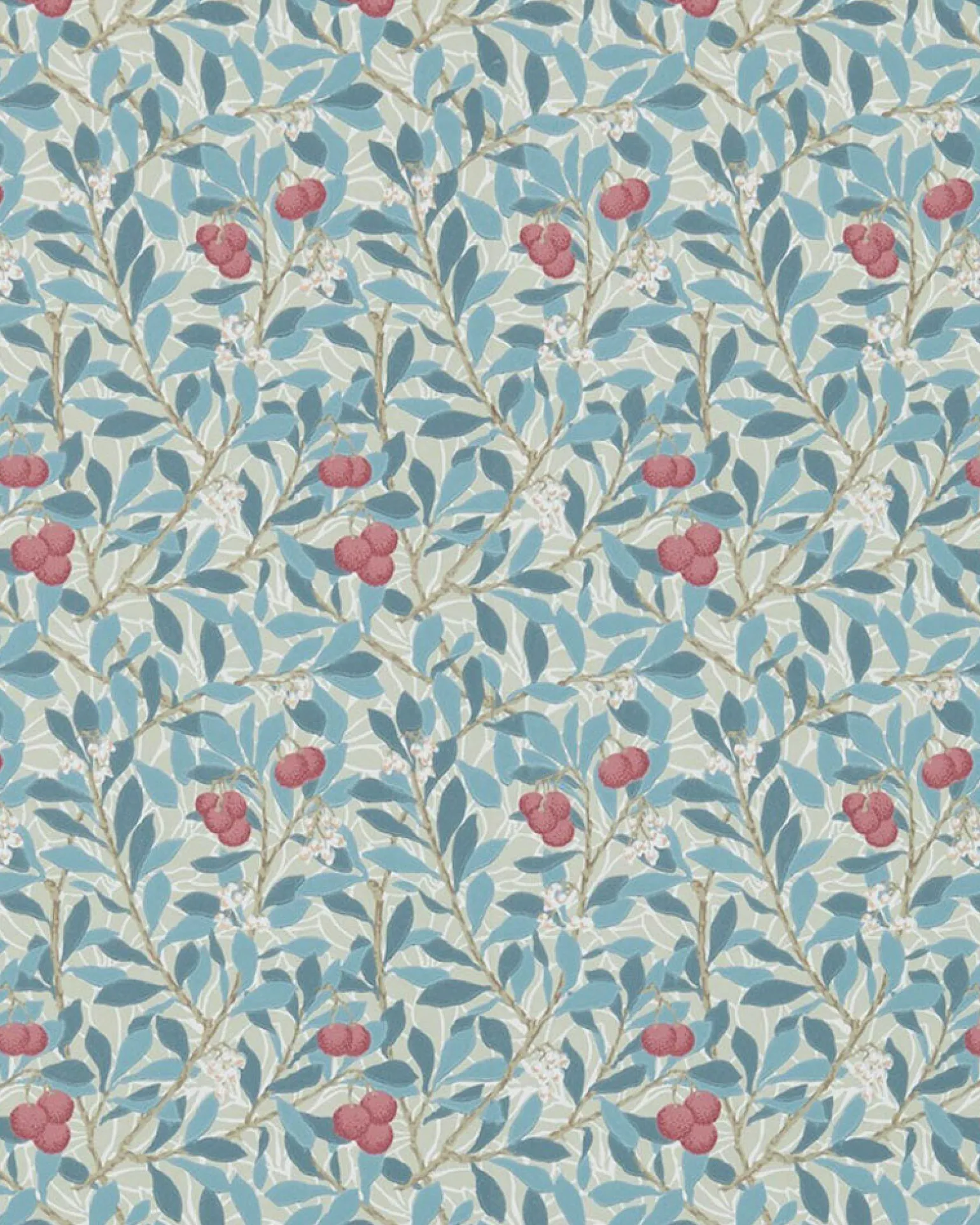 William Morris & Co. Tapet - Arbutus Woad/Russet