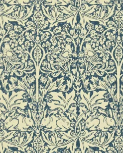 William Morris & Co. Tapet - Brer Rabbit Indigo/Vellum