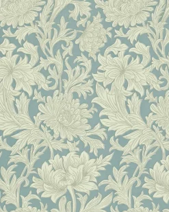 William Morris & Co. Tapet - Chrysanthemum Toile China Blue/Cream