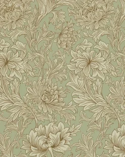 William Morris & Co. Tapet - Chrysanthemum Toile Eggshell/Gold