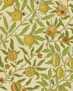 William Morris & Co. Tapet - Fruit Lime Green/Tan