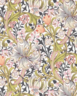 William Morris & Co. Tapet - Golden Lily Espresso
