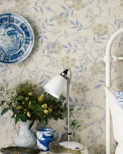 William Morris & Co. Tapet - Jasmine Ecru/Woad
