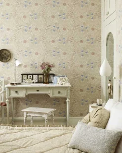 William Morris & Co. Tapet - Larkspur Slate/Russet