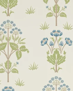 William Morris & Co. Tapet - Meadow Sweet Cornflower/Leaf