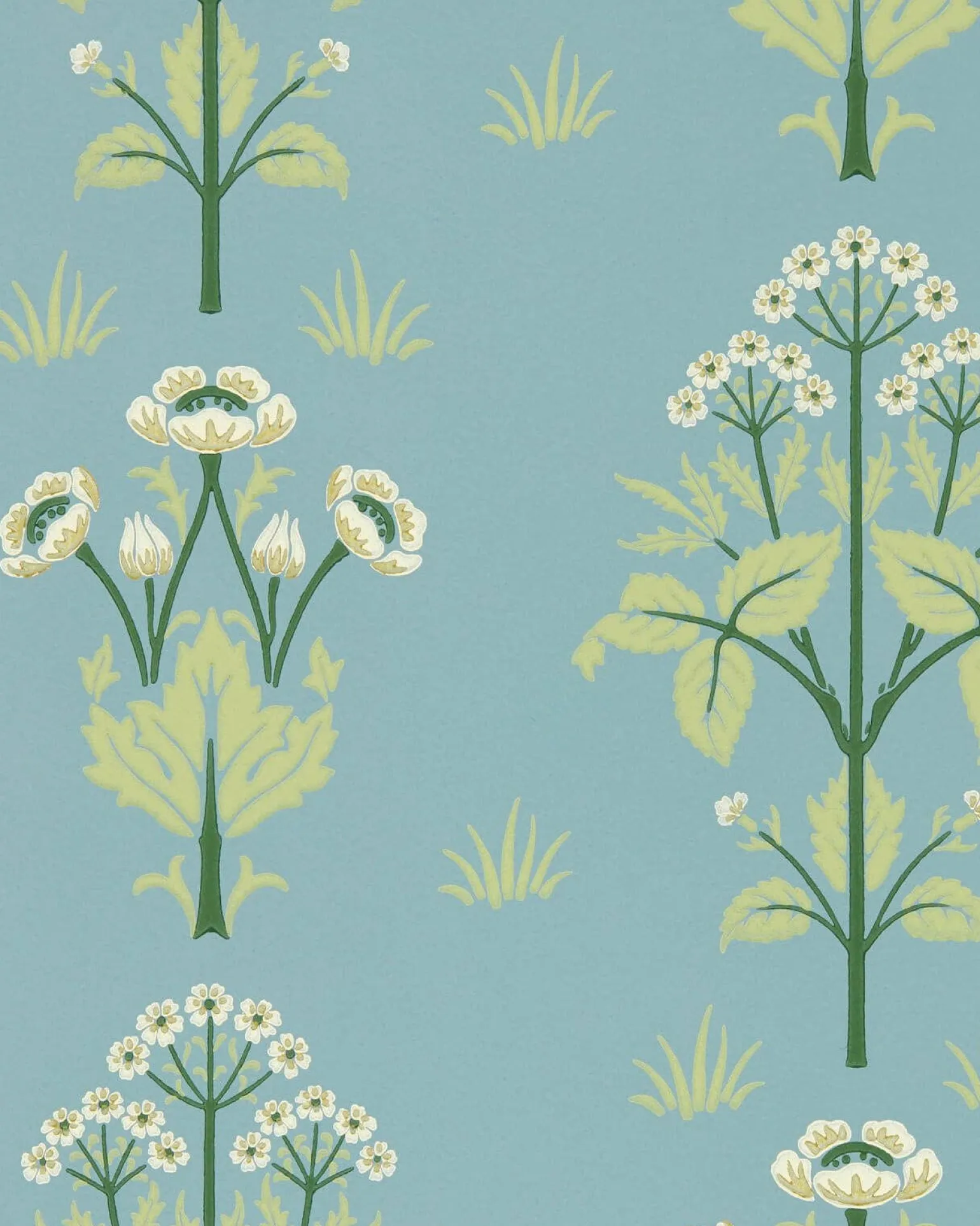 William Morris & Co. Tapet - Meadow Sweet Mineral Blue