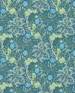 William Morris & Co. Tapet - Morris Seaweed Cobalt/Thyme