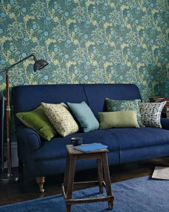 William Morris & Co. Tapet - Morris Seaweed Ebony/Poppy
