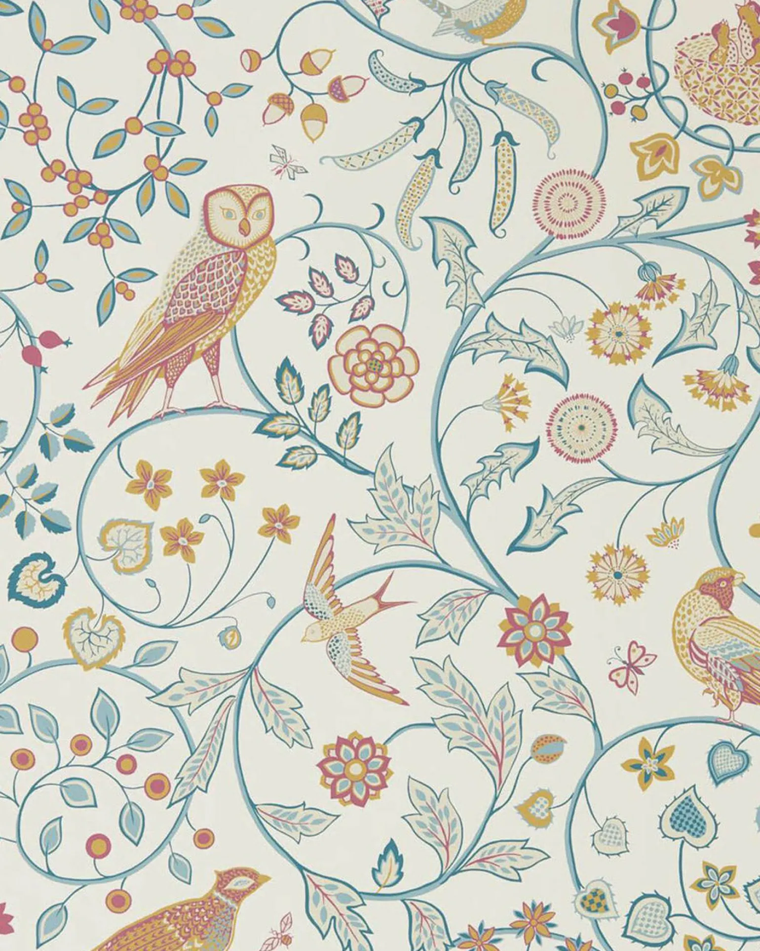 William Morris & Co. Tapet - Newill indigo saffron