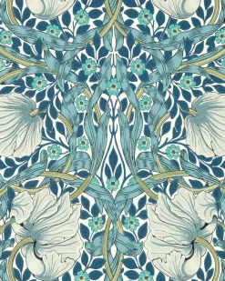 William Morris & Co. Tapet - Pimpernel Cobalt/Mineral