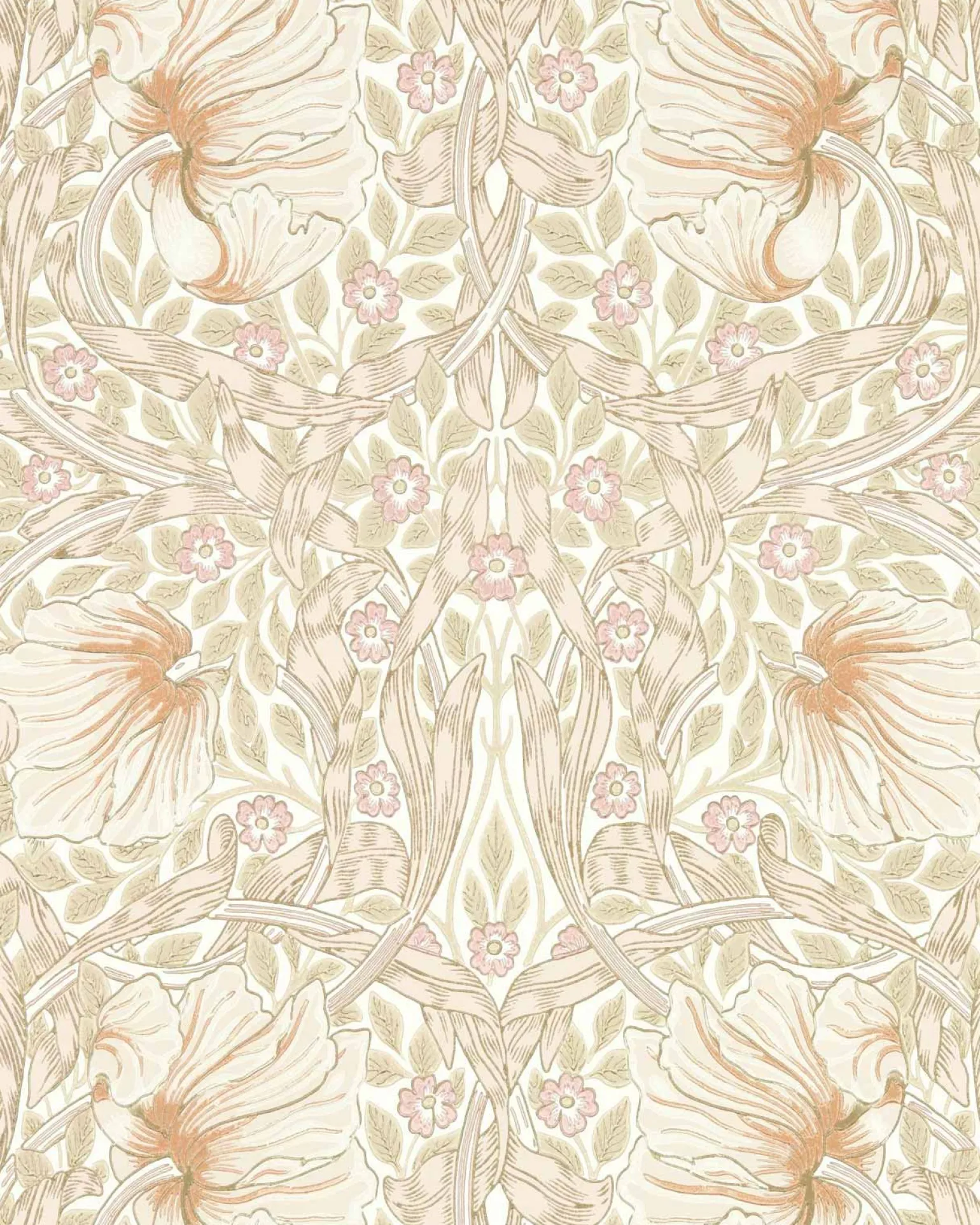 William Morris & Co. Tapet - Pimpernel Cochineal Pink