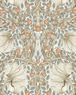 William Morris & Co. Tapet - Pimpernel Linen/Coral