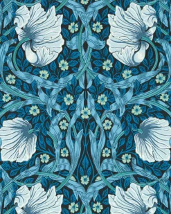 William Morris & Co. Tapet - Pimpernel Midnight/Opal