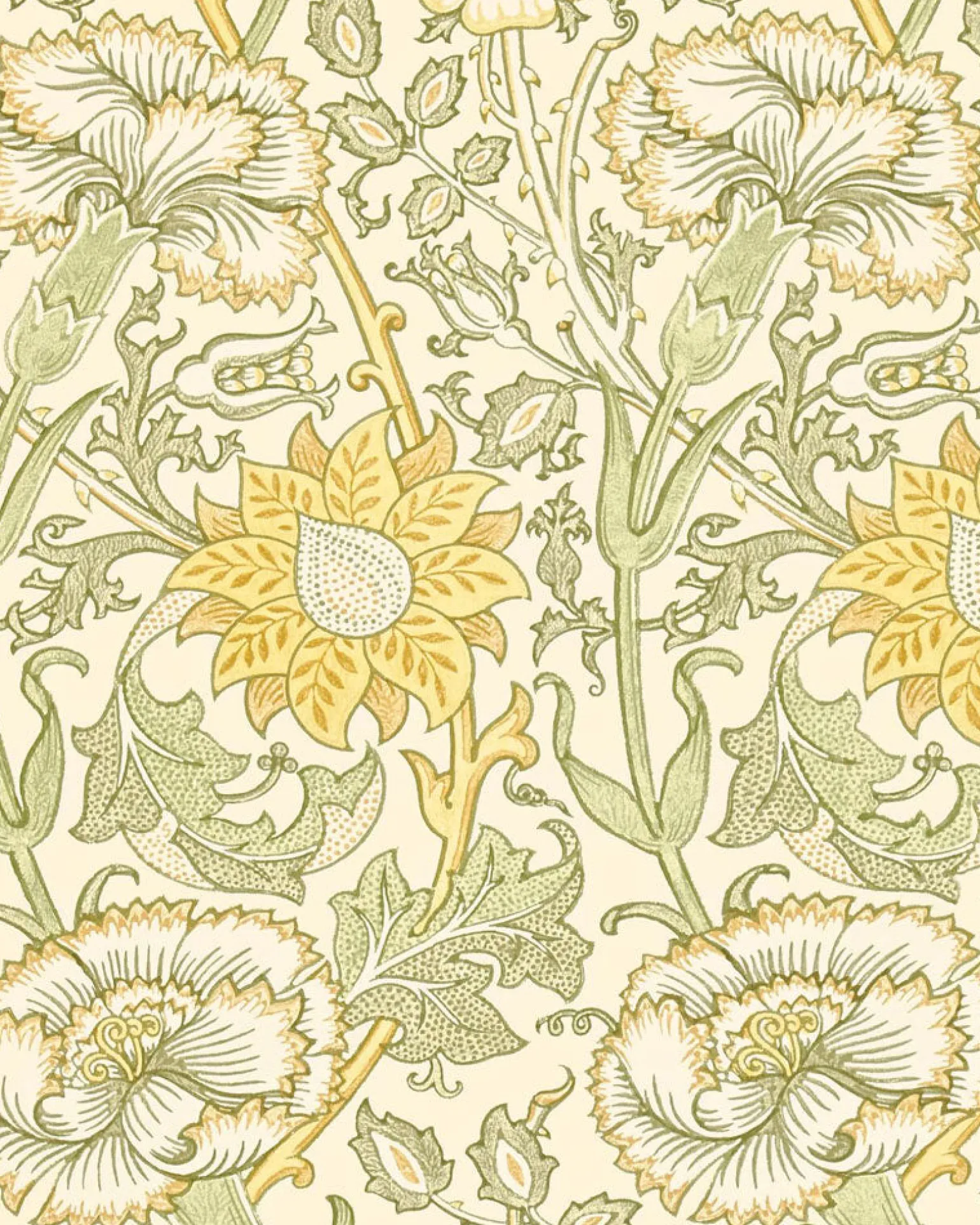 William Morris & Co. Tapet - Pink & Rose cowslip/fennel