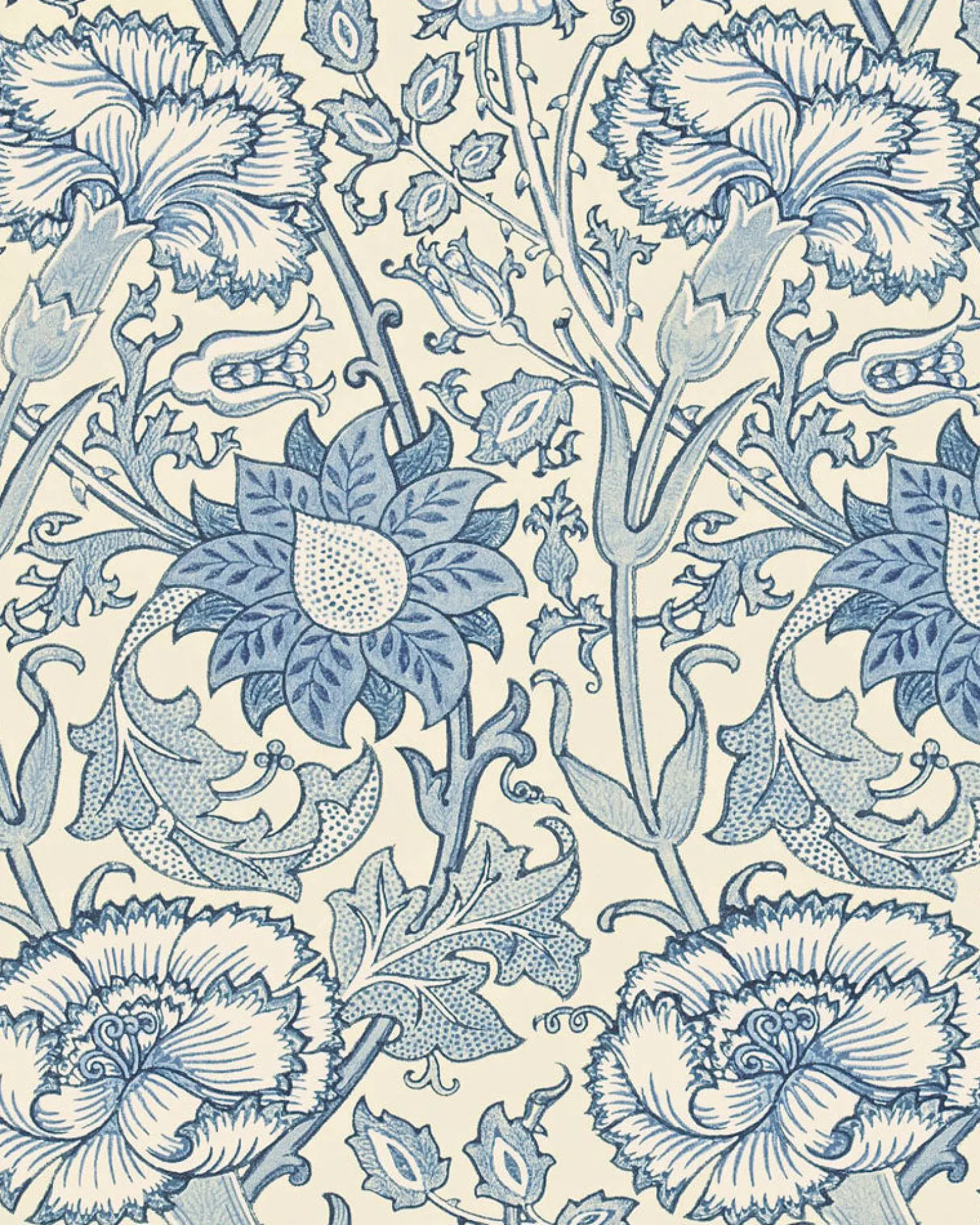 William Morris & Co. Tapet - Pink & Rose indigo