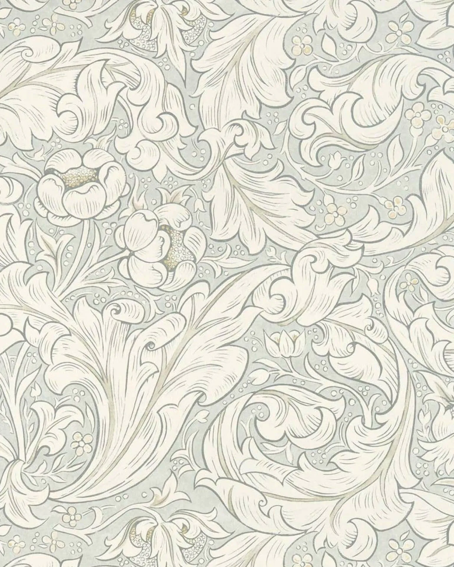 William Morris & Co. Tapet - Pure Bachelor´s Button Grey Blue