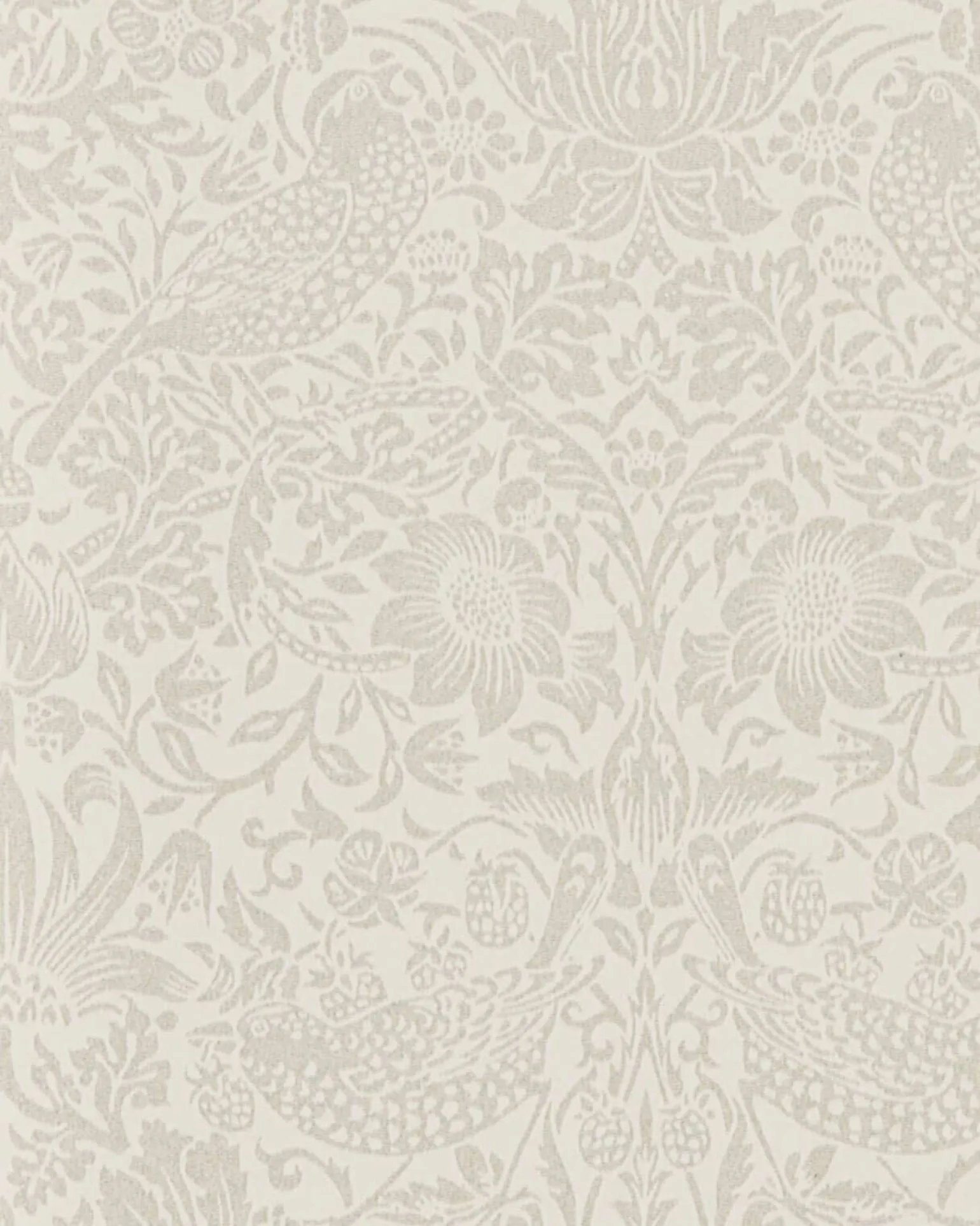 William Morris & Co. Tapet - Pure Strawberry Thief Ecru/Cream