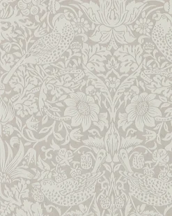 William Morris & Co. Tapet - Pure Strawberry Thief Silver/Stone