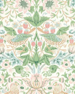 William Morris & Co. Tapet - Simply Strawberry Thief cochineal pink