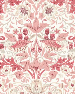 William Morris & Co. Tapet - Simply Strawberry Thief madder