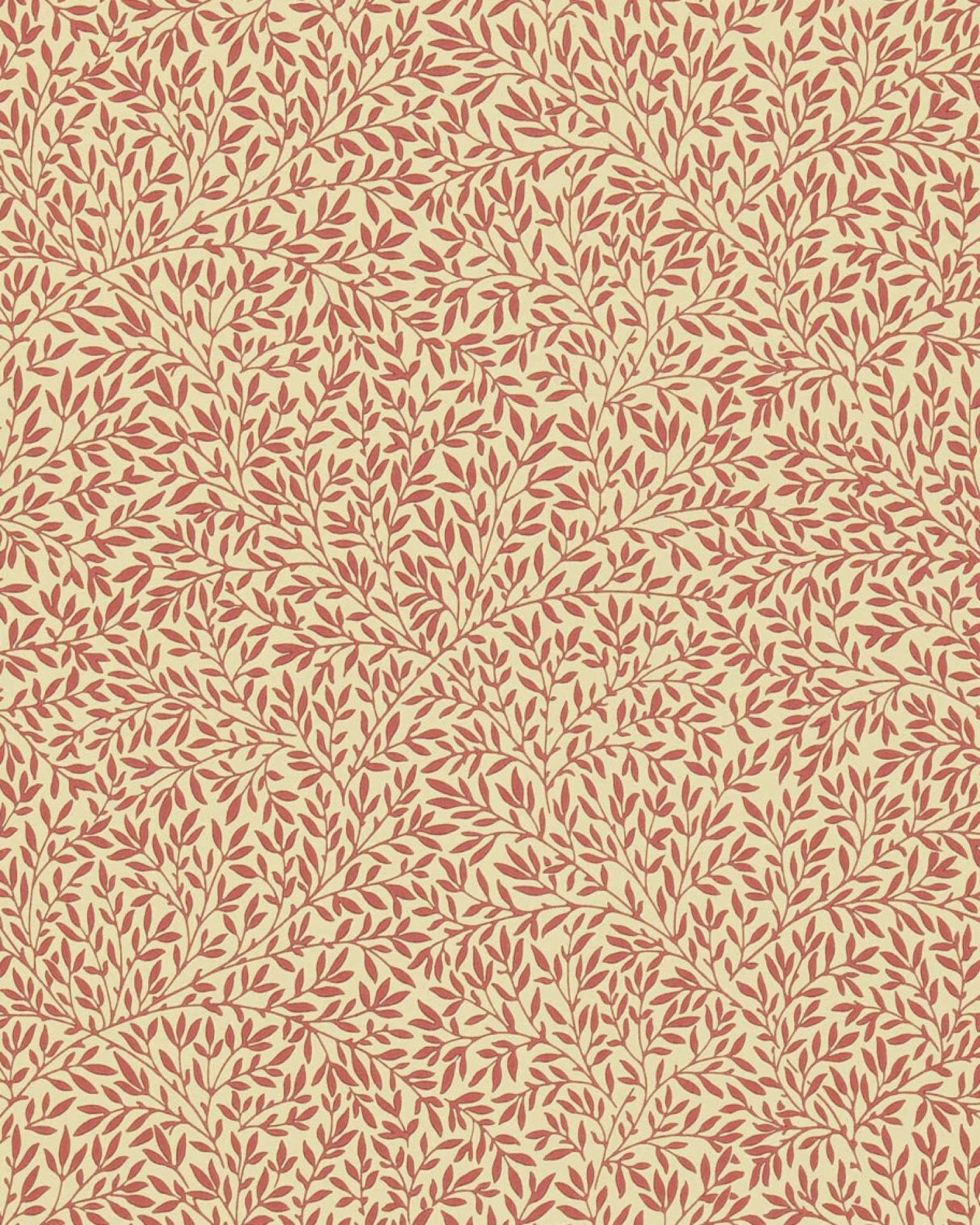William Morris & Co. Tapet - Standen Beige/Brick/Red