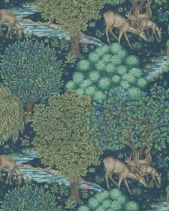William Morris & Co. Tapet - The Brook Dark Blue