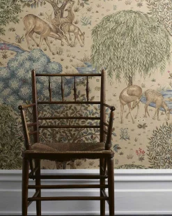 William Morris & Co. Tapet - The Brook Linen Green