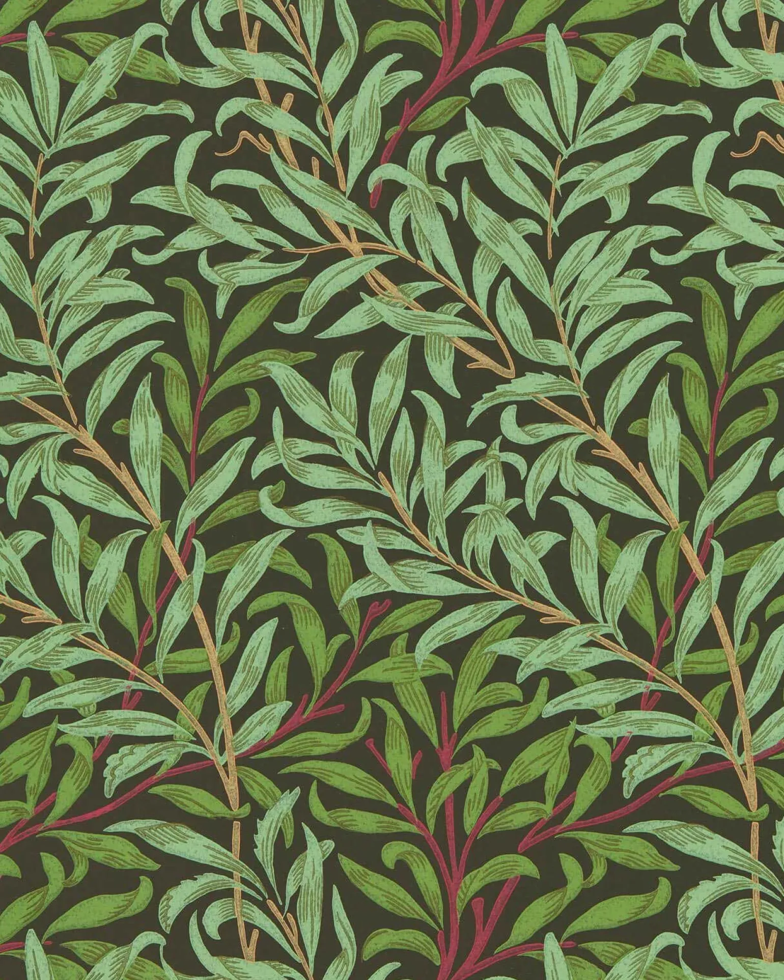 William Morris & Co. Tapet - Willow Boughs Bitter Chocolate