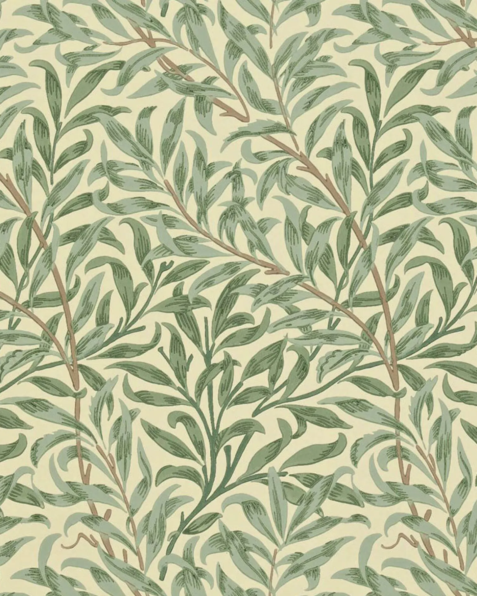 William Morris & Co. Tapet - Willow Boughs Green