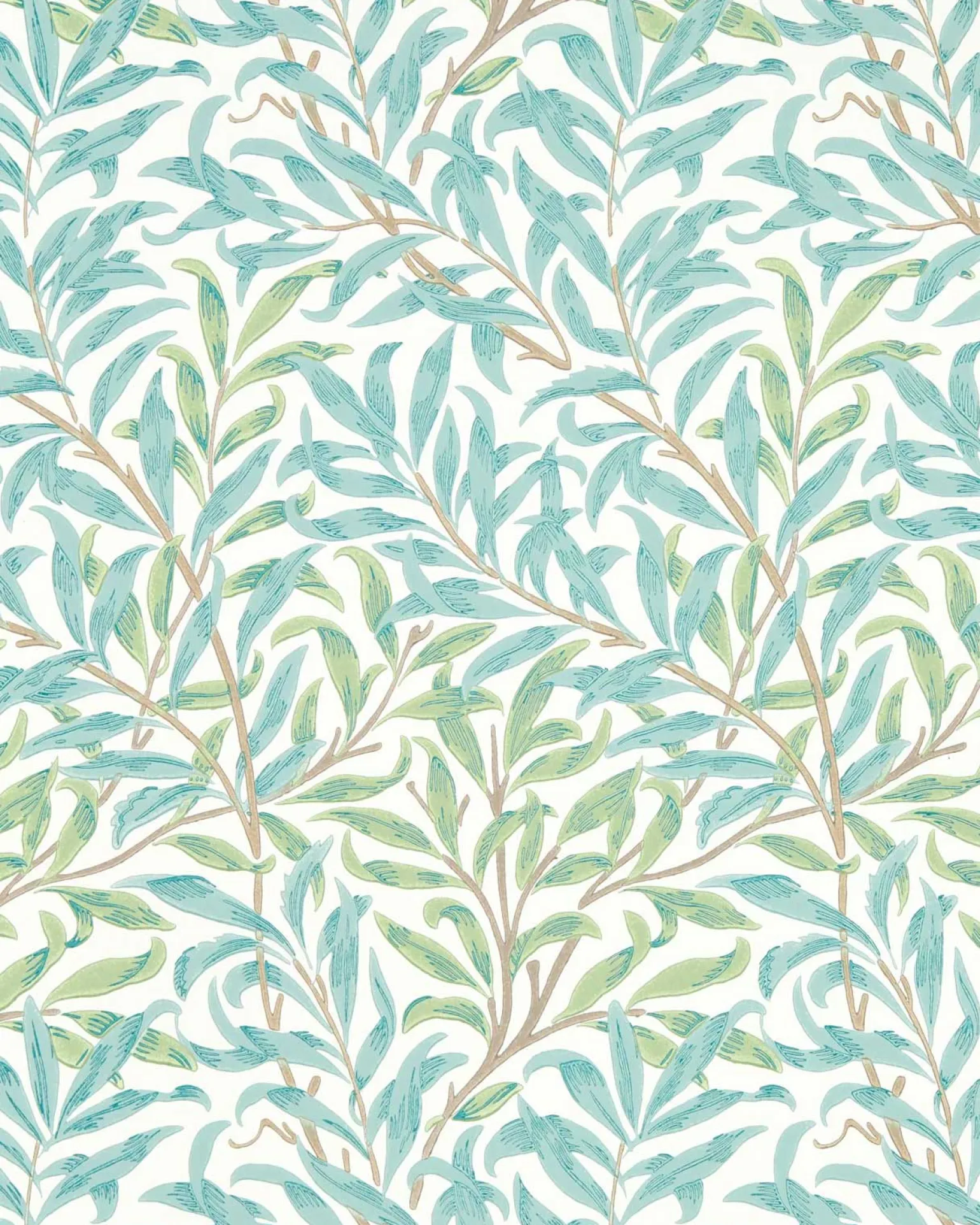William Morris & Co. Tapet - Willow Boughs Willow/Seaglass