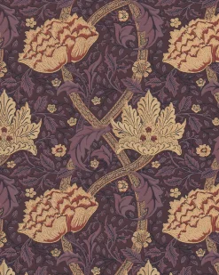 William Morris & Co. Tapet - Windrush aubergine/wine